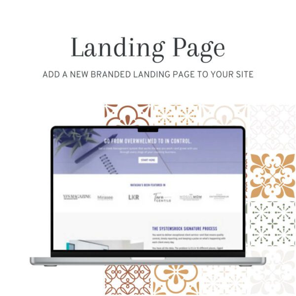 Landing page - Add a new branded landing page to your site