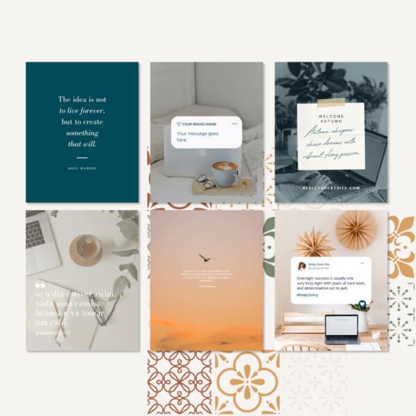Social Media Kit - 40 Pre-built social media templates