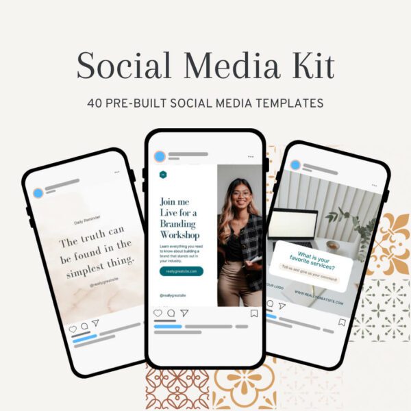 Social Media Kit - 40 Pre-built social media templates